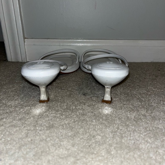 Schutz White Leather Strappy Agatha Mid Sandal, 11 - Picture 7 of 9